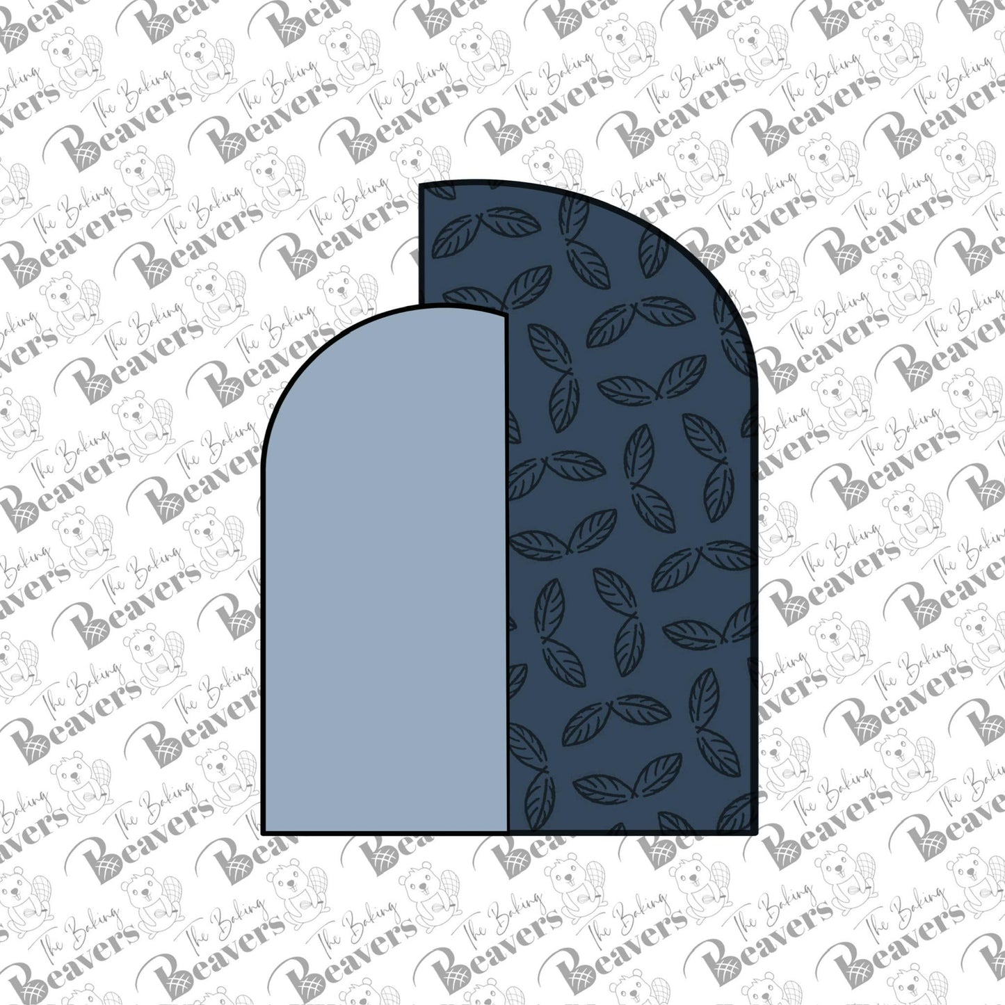 Double Arch with Cut Edges Plaque Cookie Cutter