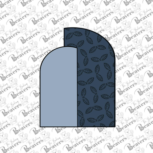 Double Arch with Cut Edges Plaque Cookie Cutter