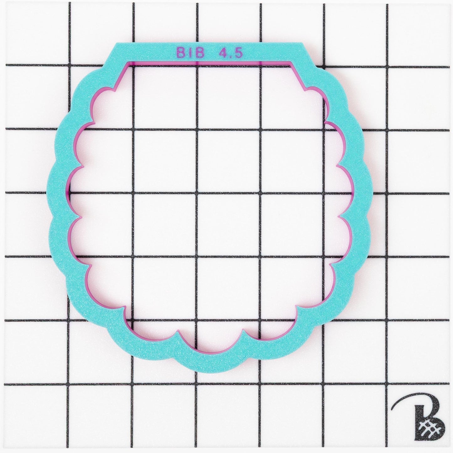 Ruffled Baby Bib with Closed Neckline Cookie Cutter (recommend sizing down)