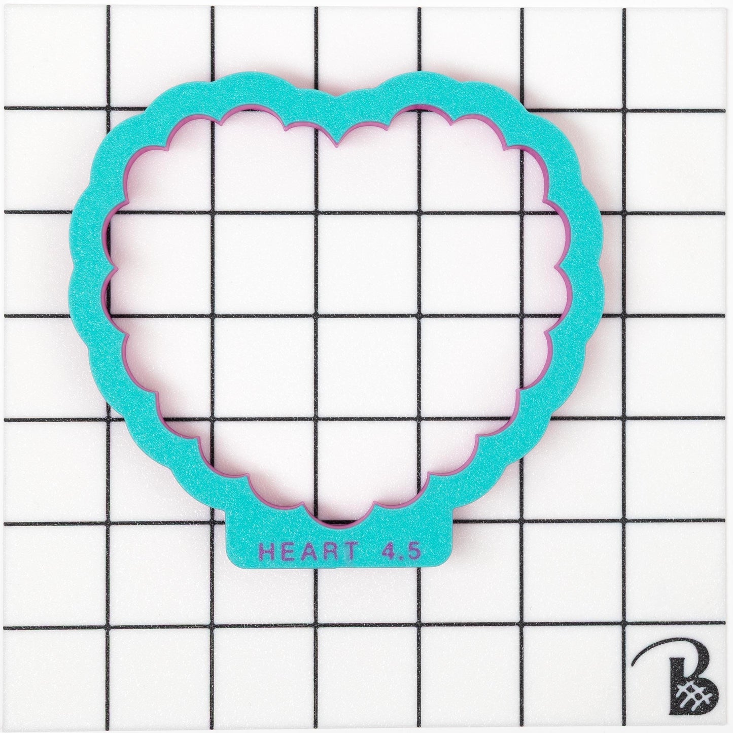 HEART Cookie Cutter with scalloped edge
