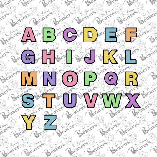 FULL SET of Alphabet Letters Cookie Cutters - 26 Total (Individual Letters available in separate listing)