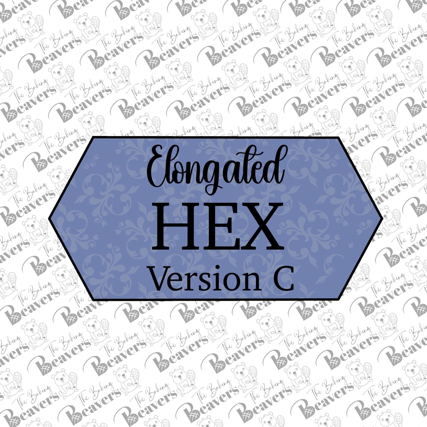 Elongated Hexagon (version C) Cookie Cutter (recommend sizing up)