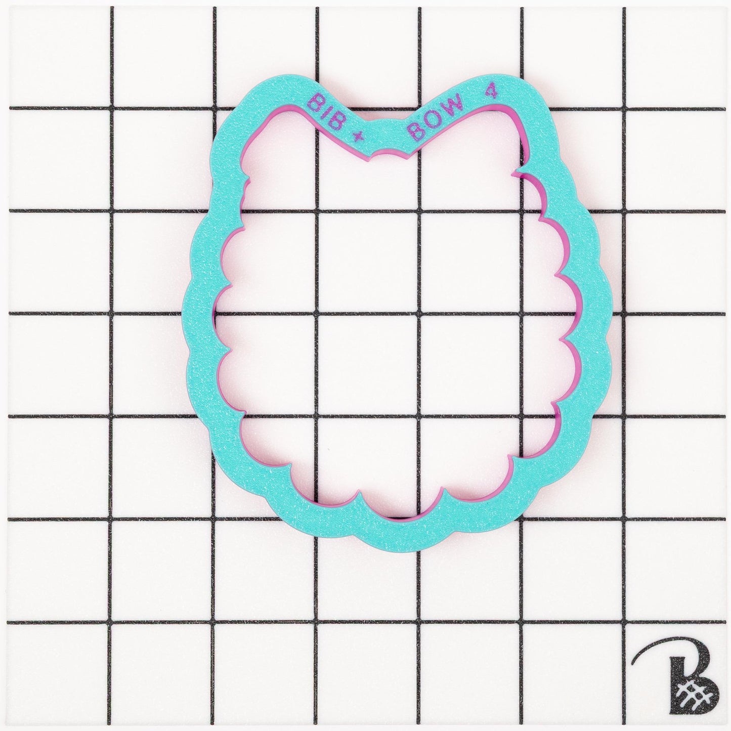 Ruffled Baby Bib with Bow Cookie Cutter