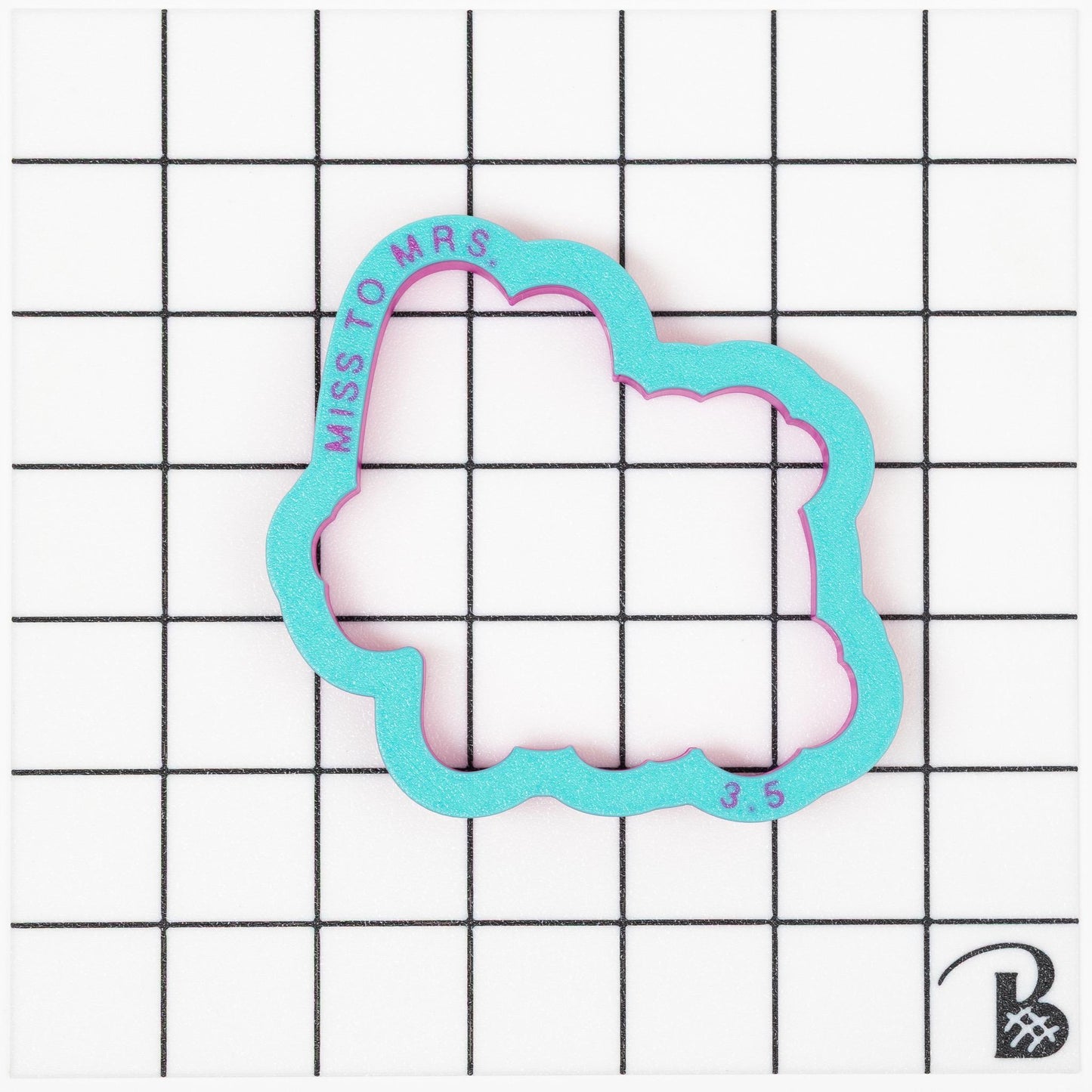 'Miss to Mrs.' Cookie Cutter (optional Stencil)
