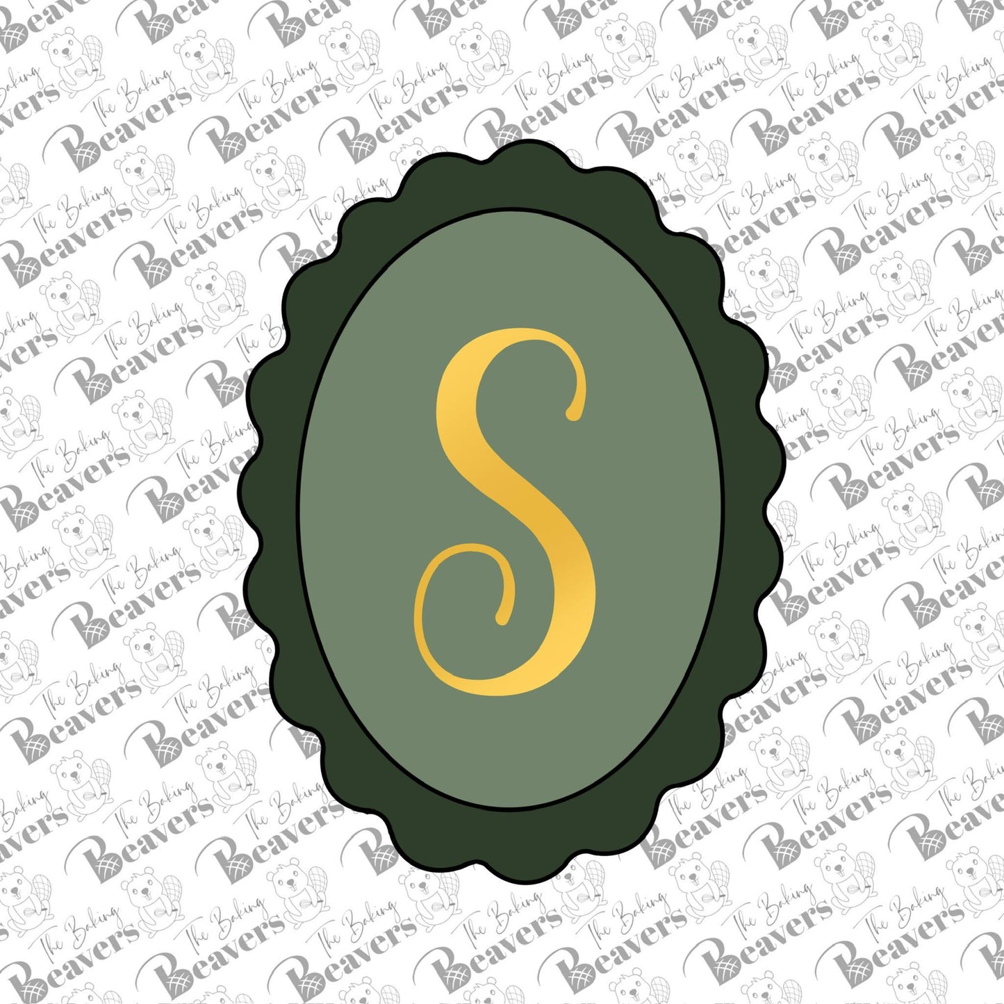 Scalloped Edge OVAL Plaque Cookie Cutter