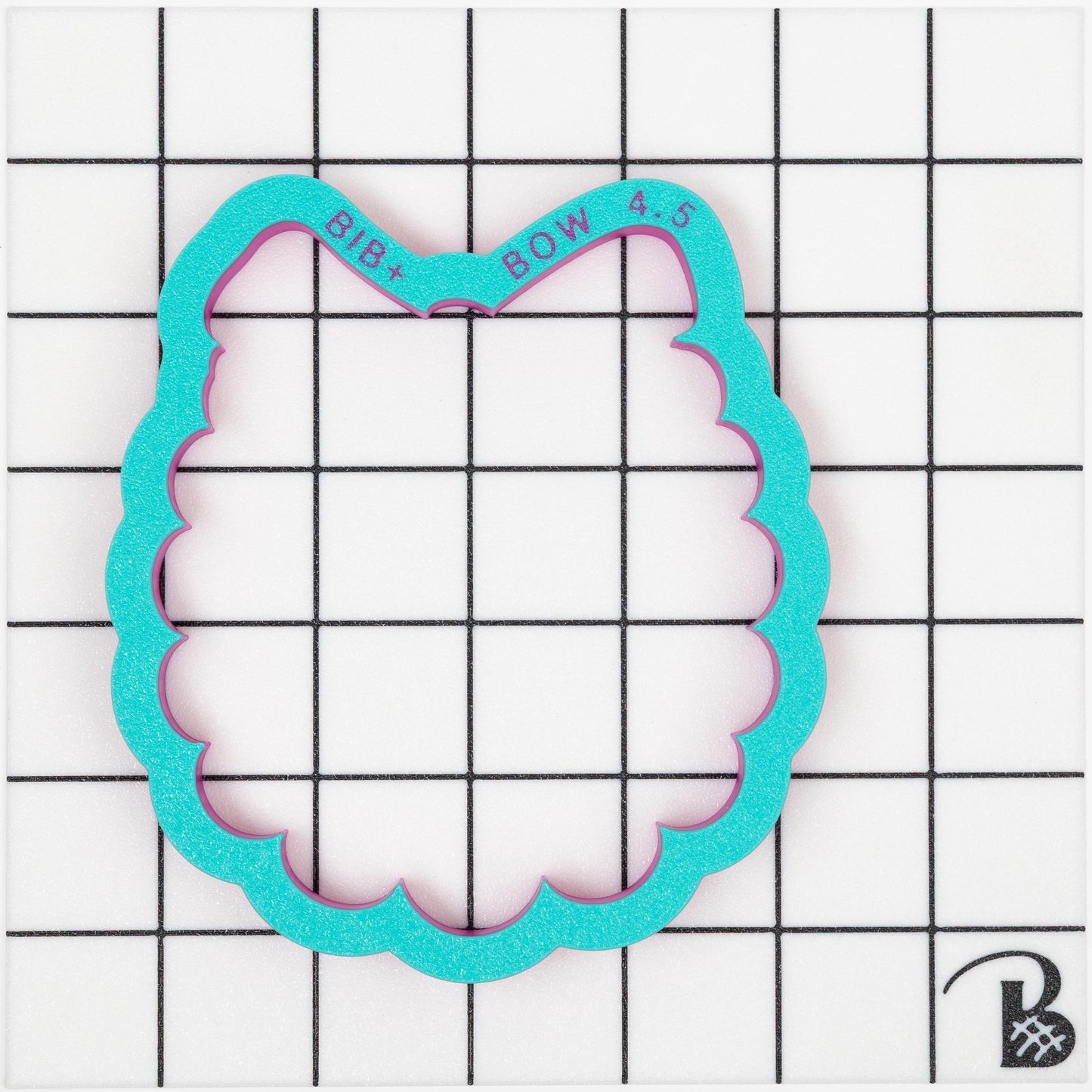 Ruffled Baby Bib with Bow Cookie Cutter