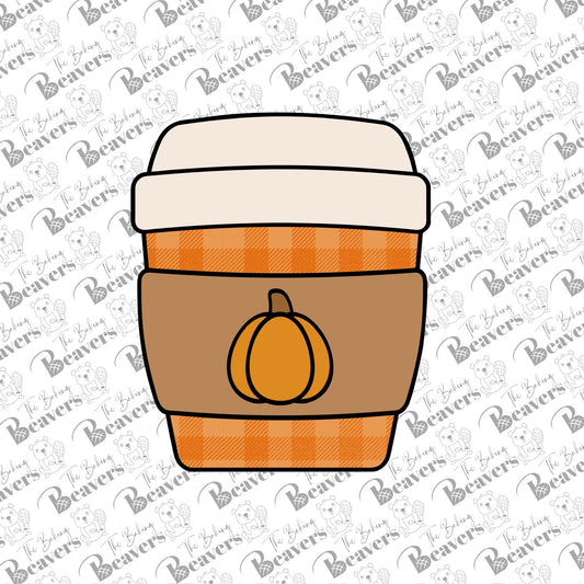 Hot Coffee Cup (chunky- version 2- rounded) Cookie Cutter