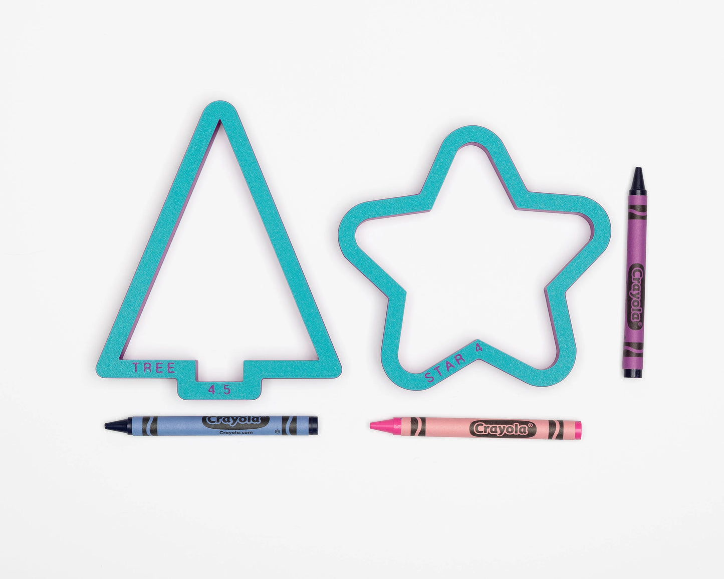 8 'Slice' Christmas Tree & Star Cookie Platter Set (Comes with 2 Cutters)