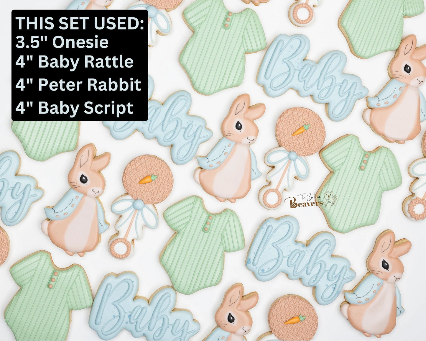 Baby Text Cookie Cutter (Optional Stencil)