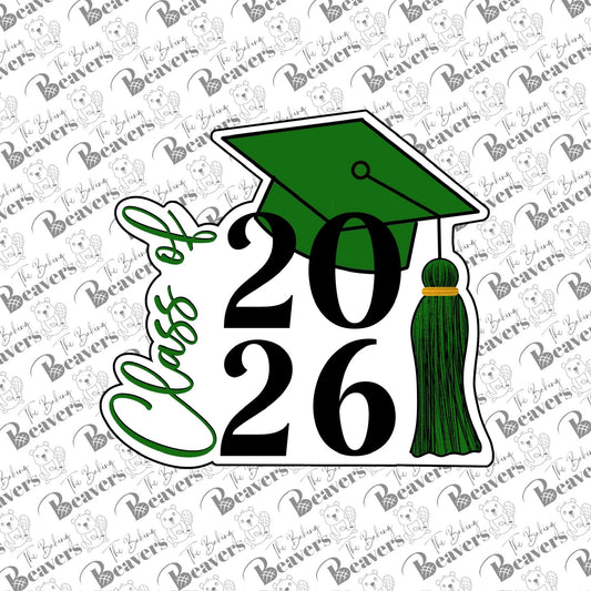 Class of 2026 w/ grad cap Plaque Cookie Cutter