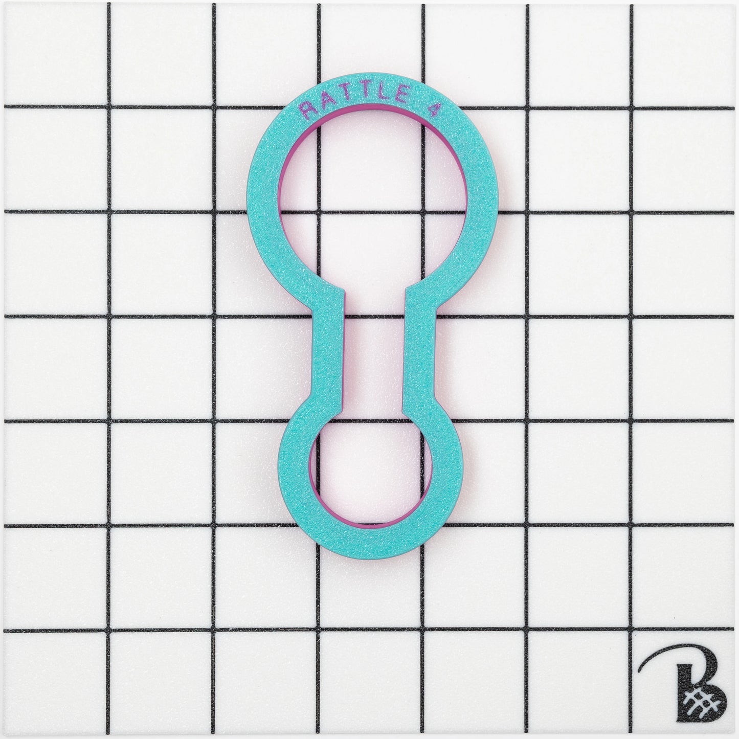 Baby Rattle Cookie Cutter (recommend sizing up)