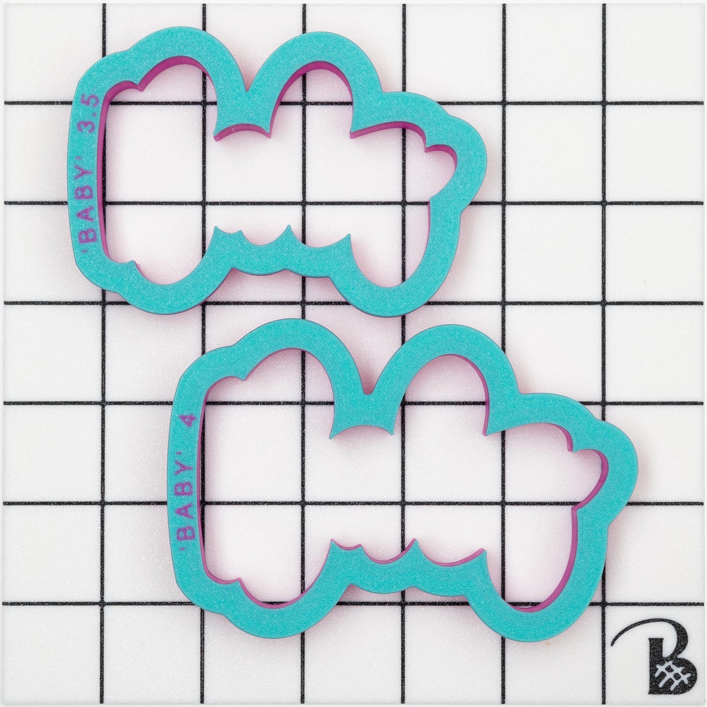 Baby Text Cookie Cutter (Optional Stencil)