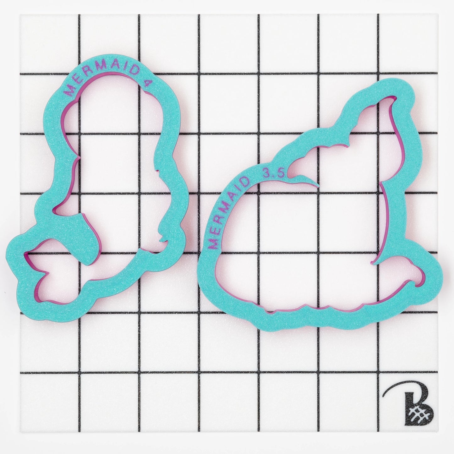 Mermaid (Upright) Cookie Cutter (recommend sizing UP)