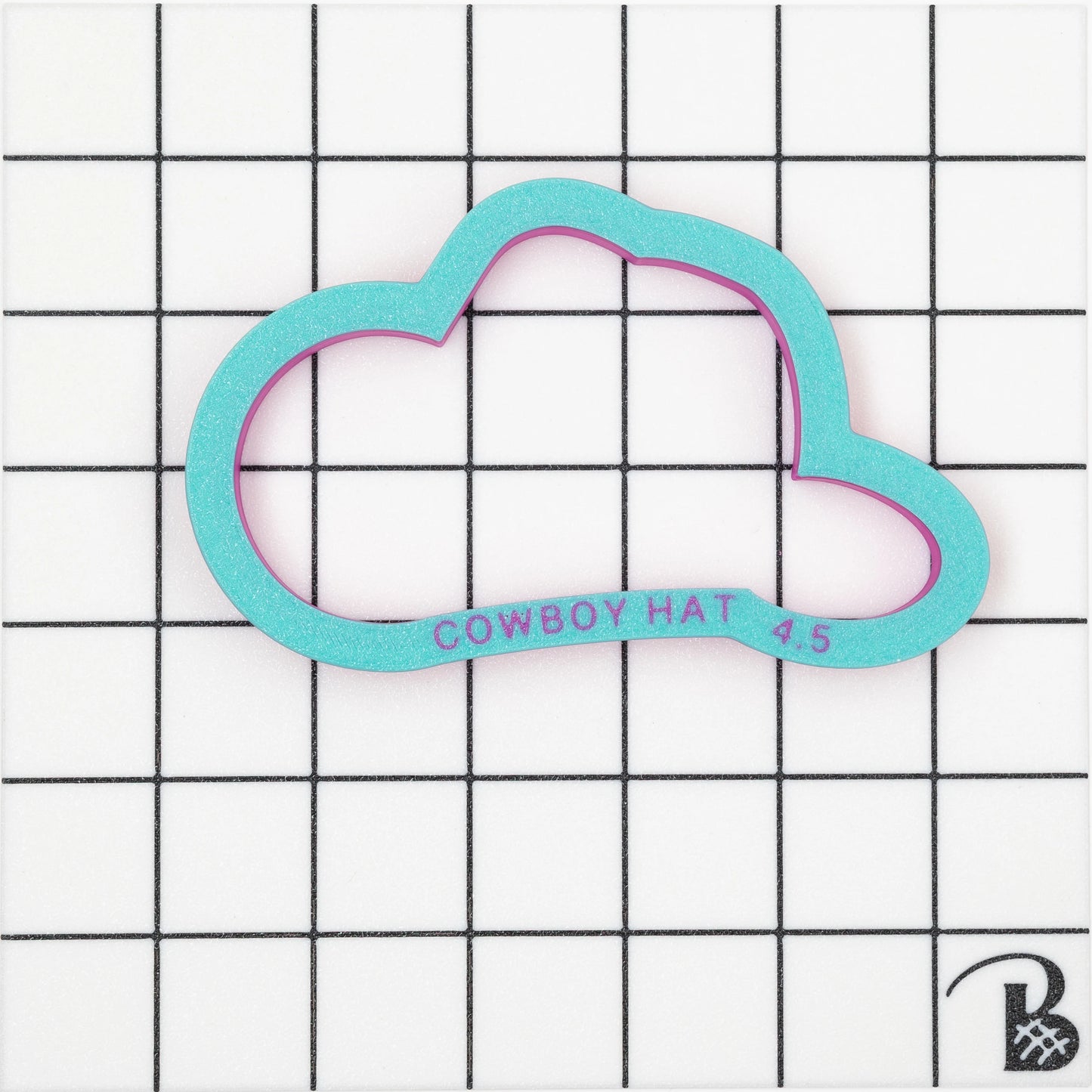 Cowboy Hat (side view) Cookie Cutter (recommend sizing up)