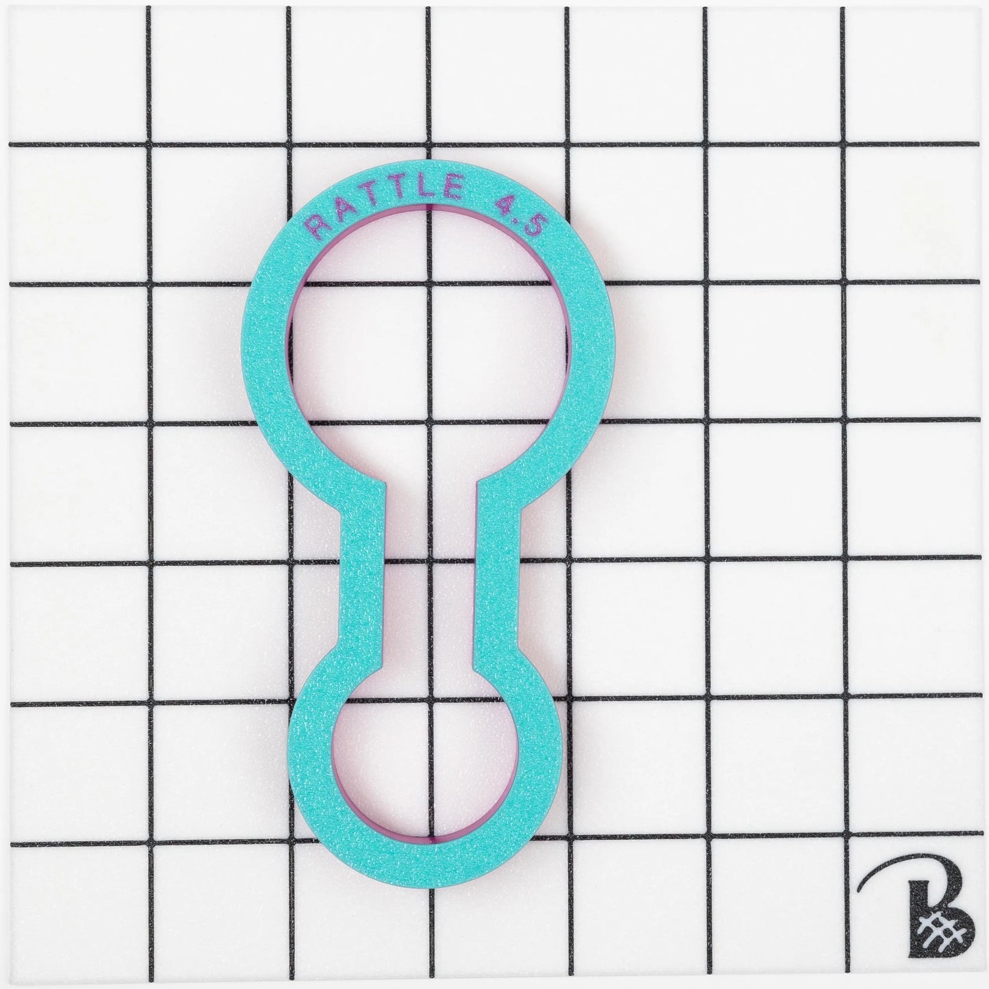 Baby Rattle Cookie Cutter (recommend sizing up)