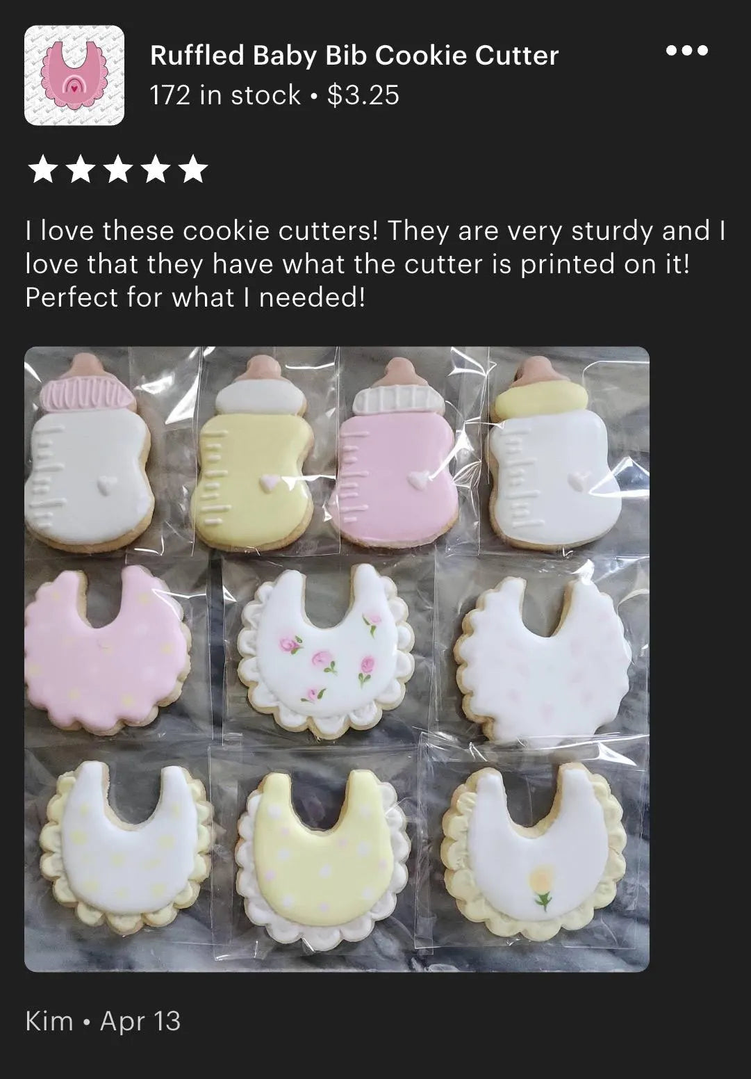 Ruffled Baby Bib Cookie Cutter