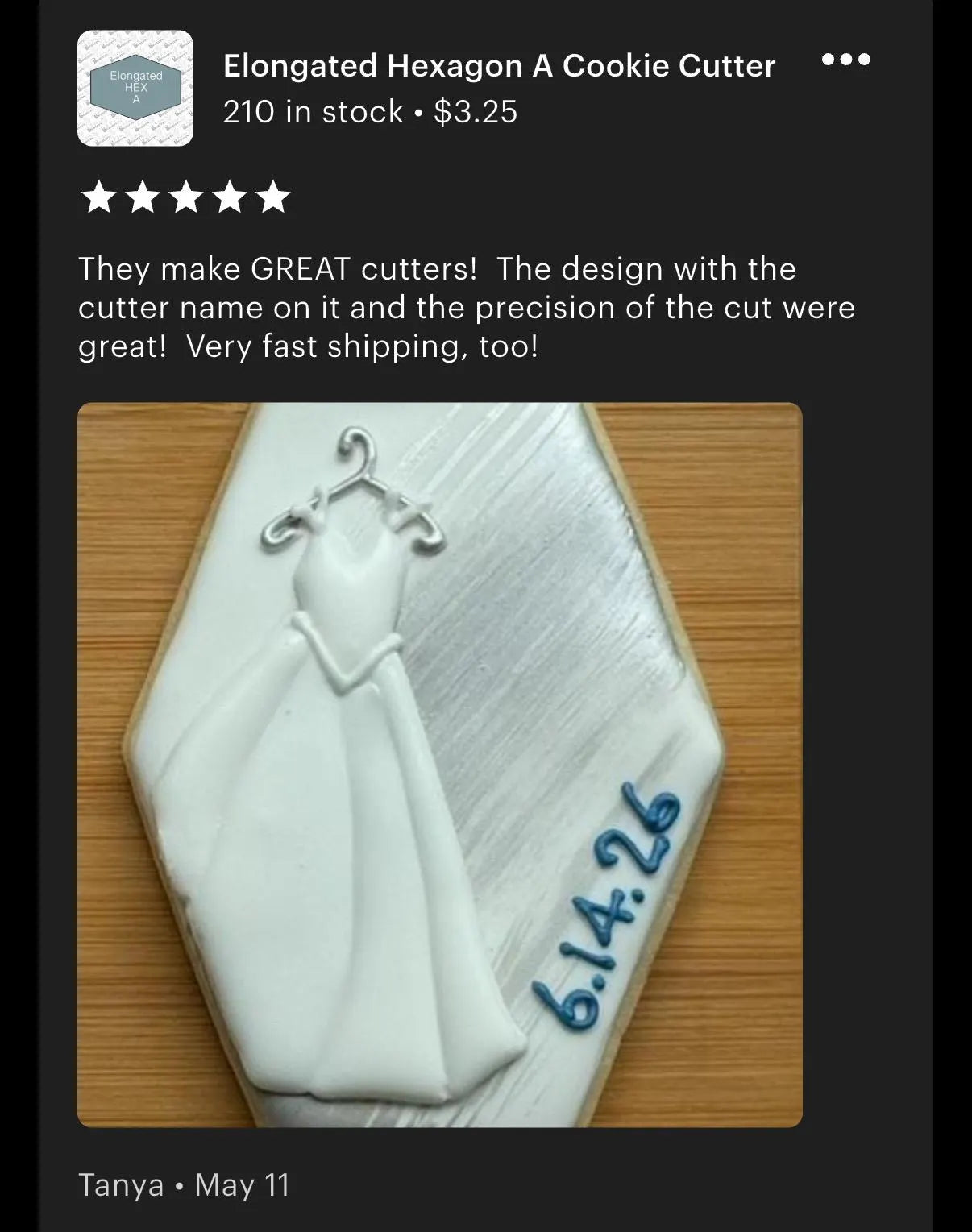 Elongated Hexagon A Cookie Cutter