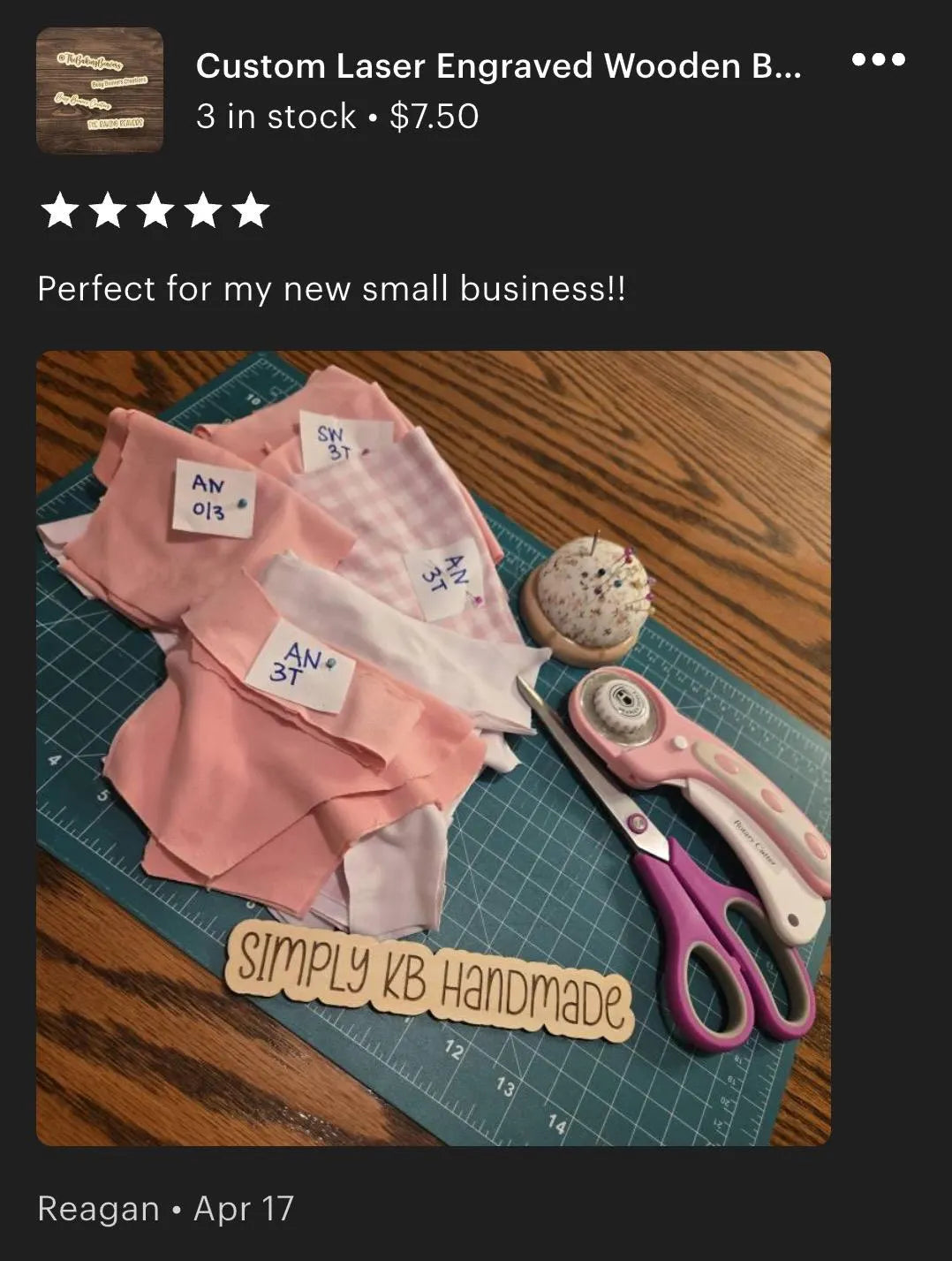 Custom Laser Engraved Wooden Business Name Plaque for social media. photo/video prop.