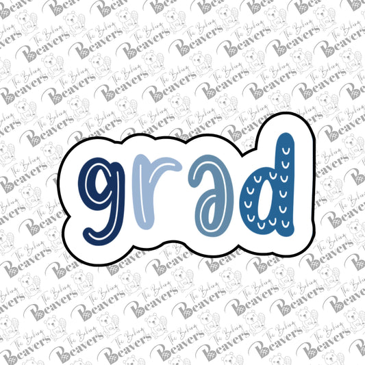 Grad Text Cookie Cutter (recommend sizing up)