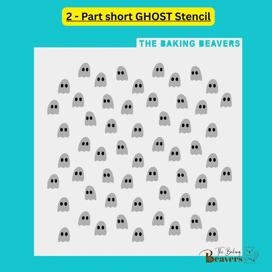 Mini Ghost Pattern Stencil (2 parts)