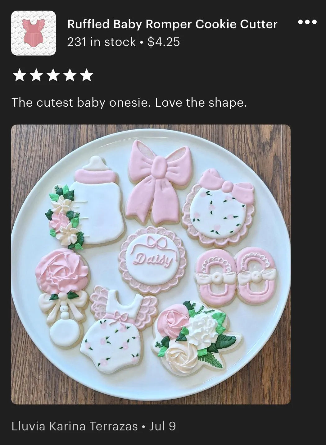 Ruffled Baby Romper Cookie Cutter
