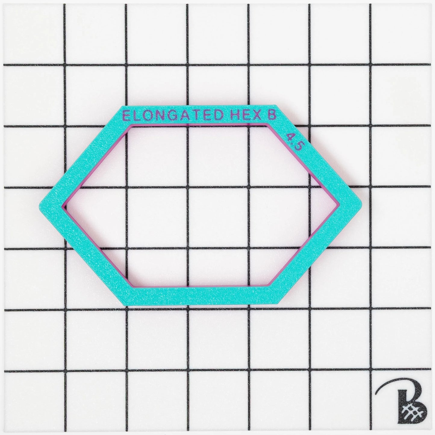 Elongated Hexagon B Cookie Cutter (recommend sizing up)