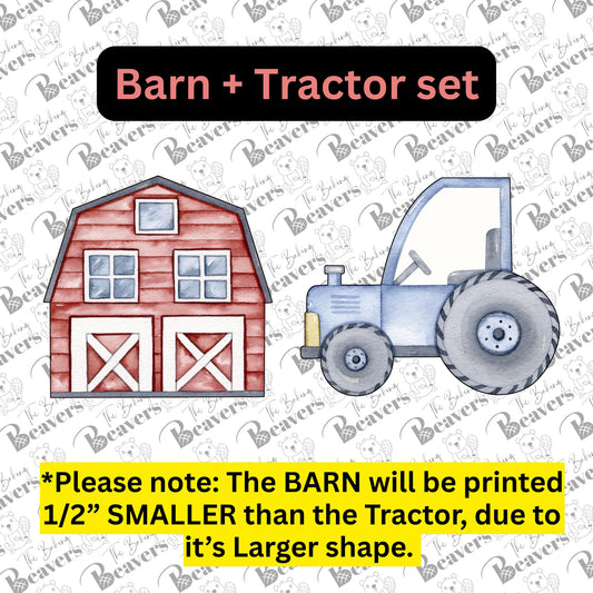 Barn and Tractor Set of Cookie Cutters