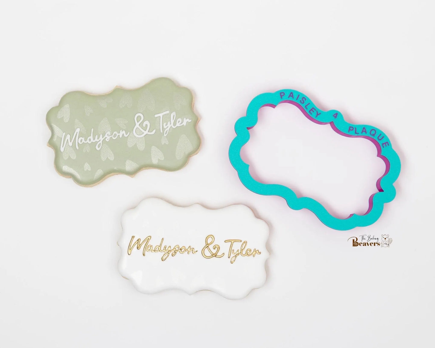 Skinny Paisley Plaque Cookie Cutter (recommend sizing up)