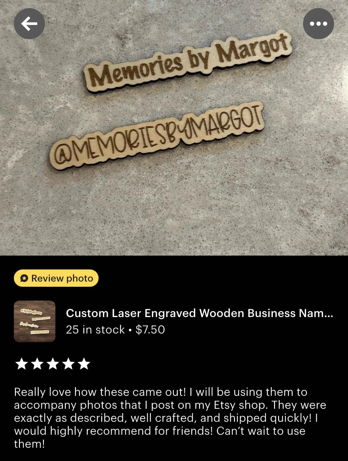 Custom Laser Engraved Wooden Business Name Plaque for social media. photo/video prop.