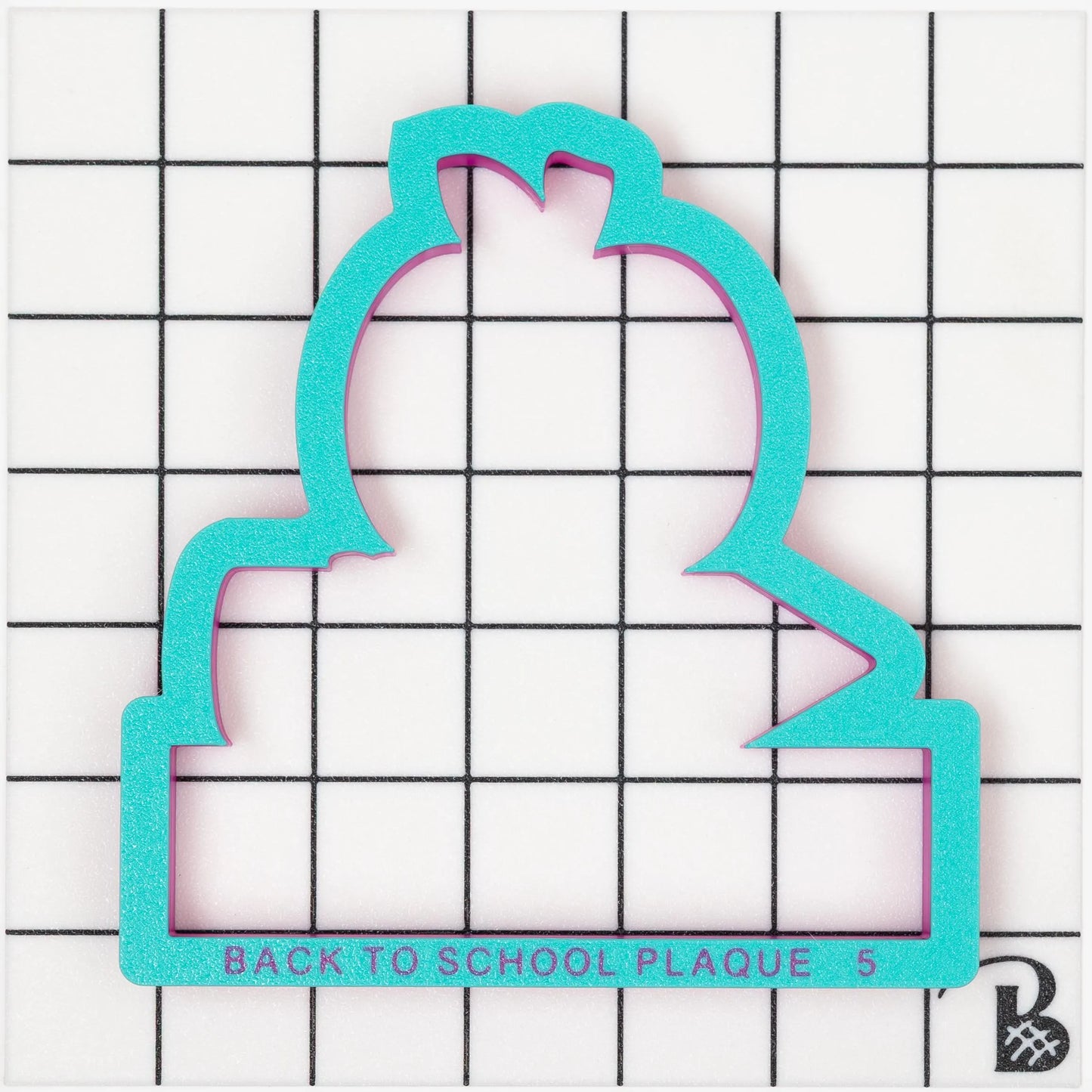 Back to School Plaque Cookie Cutter | Apple Pencil and Book Cookie Cutter