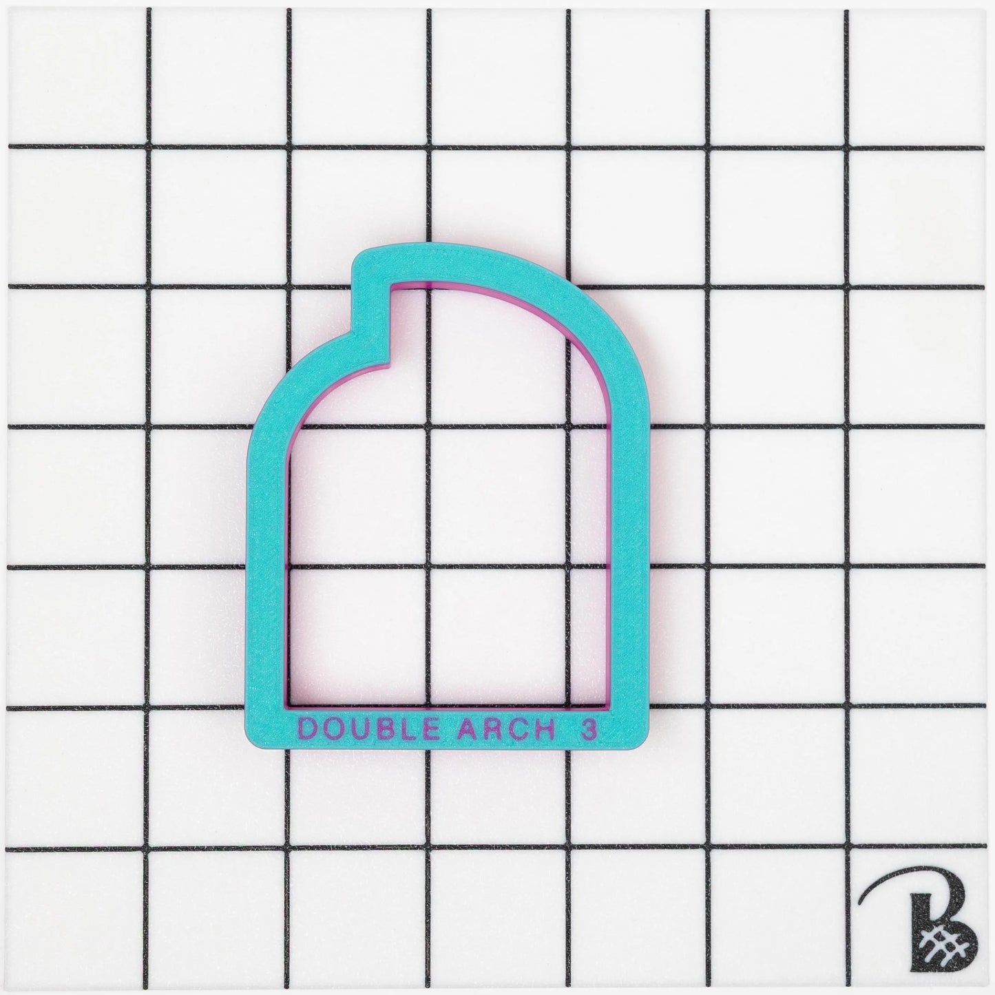 Double Arch with Cut Edges Plaque Cookie Cutter