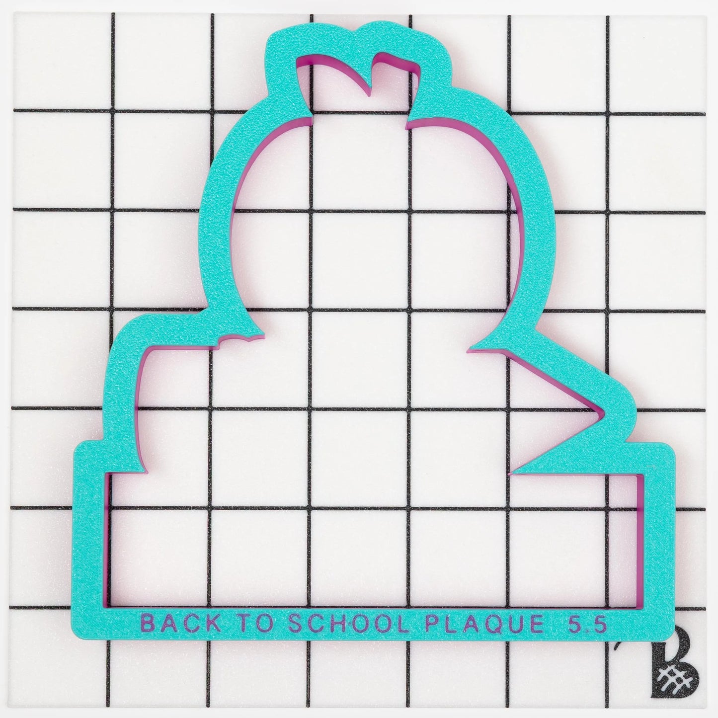 Back to School Plaque Cookie Cutter | Apple Pencil and Book Cookie Cutter