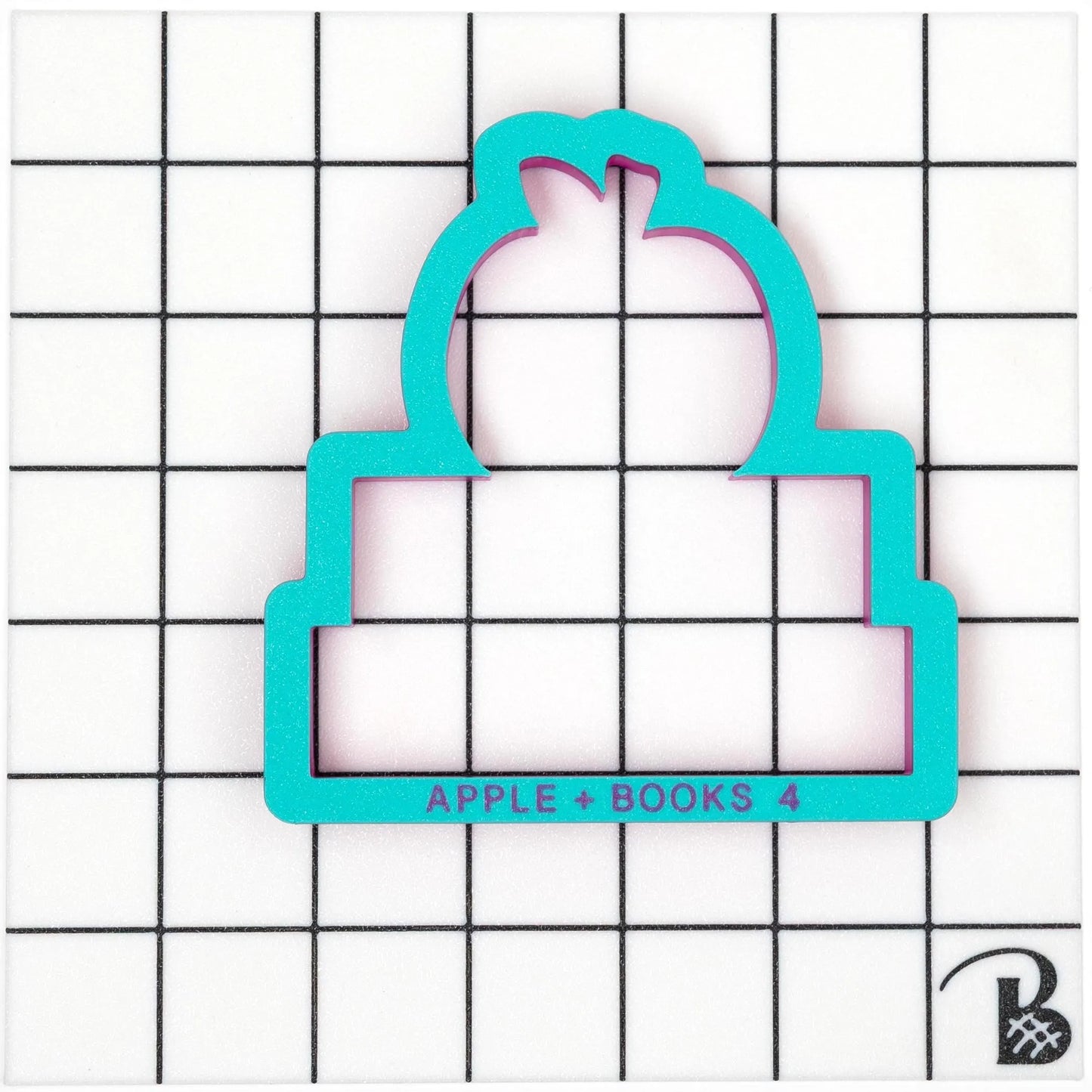 Books and Apple Personalization Plaque Cookie Cutter