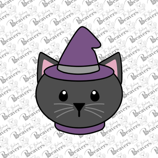 Cat in Witch Hat - Cookie Cutter