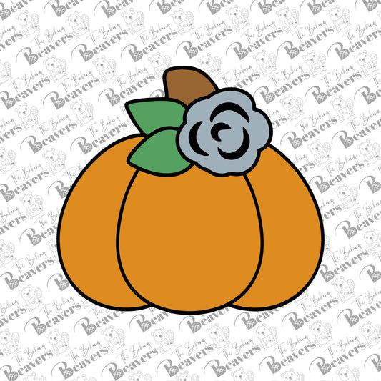 Pretty Pumpkin with Flower Cookie Cutter