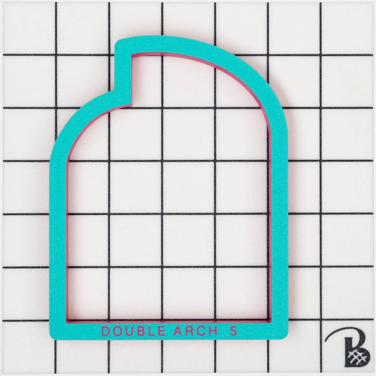 Double Arch with Cut Edges Plaque Cookie Cutter