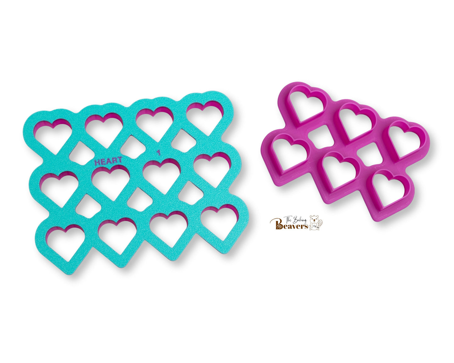 Multi-Heart (Pointed Bottom) Cookie Cutter (Cuts 6 or 12 Hearts at Once)